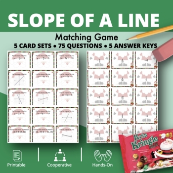 Preview of Christmas: Slope of a Line Matching Game