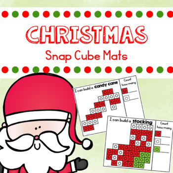 Preview of Christmas Snap Cube Mats and Task Cards