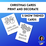 Christmas Snow Themed Cards