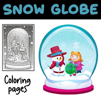 Preview of Christmas Snow globe coloring pages