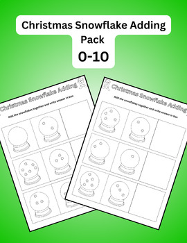 Christmas Snowflake Addition 0 10 Math Worksheets by Ms Cindys Coloring