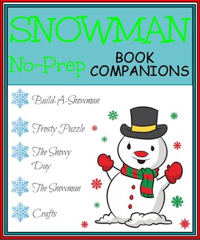 Preview of Christmas Snowman Book Companion Task Cards