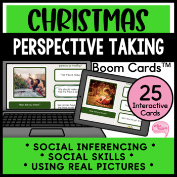 Preview of Christmas Social Inferencing Perspective Taking Speech Therapy Boom Cards™