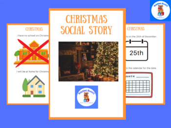Preview of Christmas Social Story, SPED, communication, safety, autism, early intervention