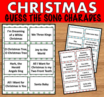 Christmas Song Charades by The Modern Homeschool | TPT