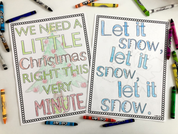 Christmas Song Coloring Sheets for Elementary Music Class by Becca's ...