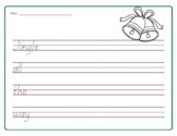Christmas Song Handwriting Practice