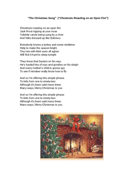 Preview of Christmas Song Literary Analysis Set