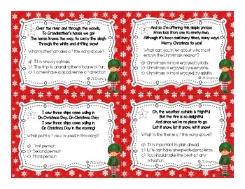 Christmas Song Lyric SCOOT for Theme, Main idea, Point of View ...