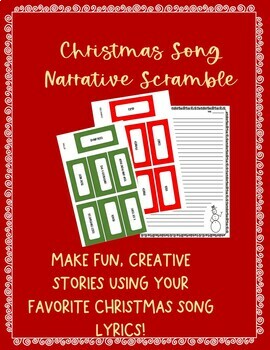 Preview of Christmas Song-Narrative Scramble--Writing Narratives Using Christmas Songs!