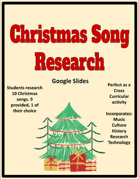 Preview of Christmas Song Research/History/Music-Digital-Google Classroom Compatible