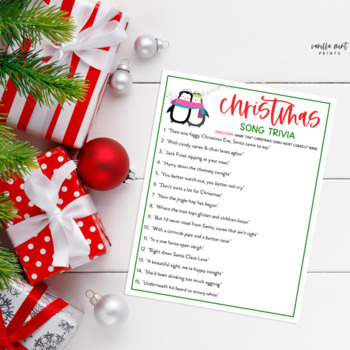 Christmas Song Trivia Activity | Holiday Seasonal Brain Break Game | Winter