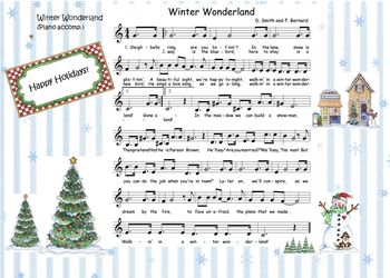 Preview of Christmas Song: Winter Wonderland