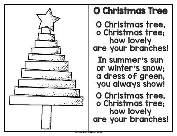 O Christmas Tree Song and Writing Activity in English by Genise Vertus