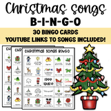 Christmas Songs BINGO Game: Christmas Music Activity - EAS