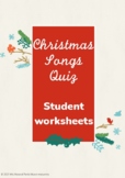 Christmas Songs Quiz worksheets