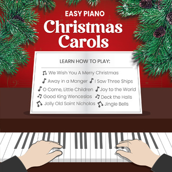 Preview of Christmas Songs for Piano: Easy Sheet Music for Beginners | 11 Songs w/ MP3