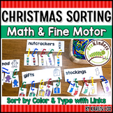 Christmas Sorting - Math - Fine Motor