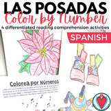 Christmas Spanish Color by Number Activity Sheets Las Posa