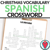 Christmas Spanish Vocabulary Crossword Puzzle - La Navidad
