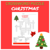 Christmas Spanish Vocabulary Crossword Puzzle (Navidad)