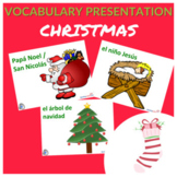 Christmas Spanish Vocabulary Presentation with Audios - Vo