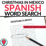 Christmas Spanish in Mexico Word Search Worksheet Las Posa
