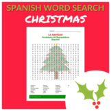 Christmas Spanish Vocabulary Word Search (Navidad)