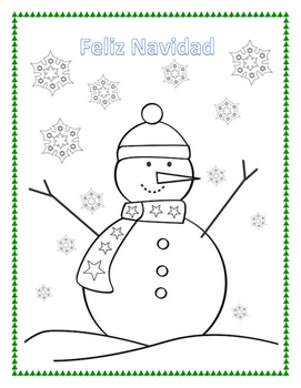 Preview of Christmas Spanish review worksheets with SER, ESTAR, and TENER