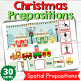 Christmas Spatial Prepositions Build a Sentence Boom Cards