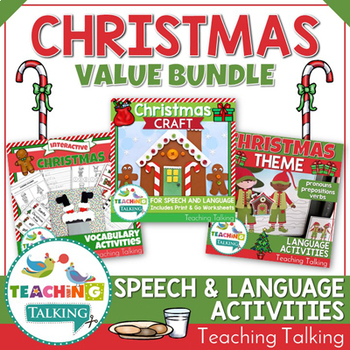 Preview of Christmas Speech Therapy Activities Value Bundle