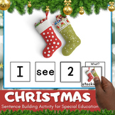 Christmas Speech Therapy Activity Sentence Building Autism