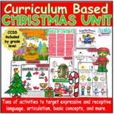 Christmas Speech Therapy Curriculum Based Unit Articulatio