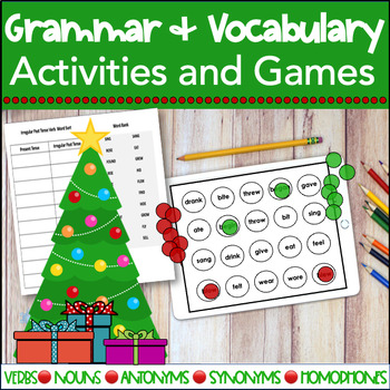Preview of Christmas Speech Therapy | Grammar and Vocabulary