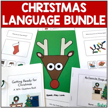 Preview of Christmas Speech and Language Activities BUNDLE - Lots of Visuals - 30% Discount