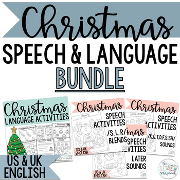 Preview of Christmas Speech and Language Bundle- No Prep Activities