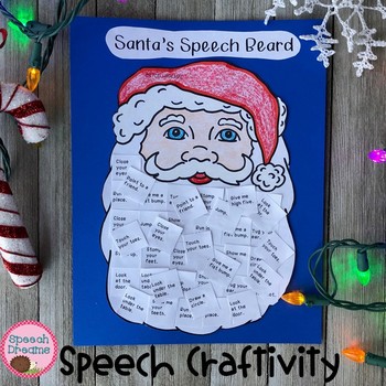 Preview of Christmas Speech and Language Craft: Santa Beard