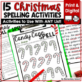 Christmas Spelling Activities ANY List | Christmas Spellin