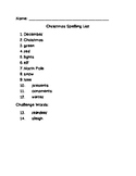 Christmas Spelling Mini Unit