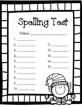 Christmas Spelling Test Paper - 15 word by Mrs Beckner | TpT