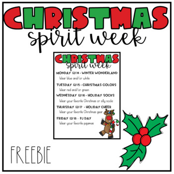 work christmas spirit week ideas