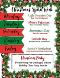 Christmas Spirit Week flyers: Different designs-bonus "Chr