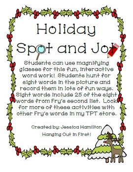 Christmas Spot and Jot by Jessica Hamilton | Teachers Pay Teachers