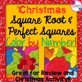 Christmas Math Square Root & Perfect Squares Color by Numb
