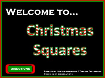 Preview of Christmas Squares ActivInspire Game Template (Hollywood Squares)
