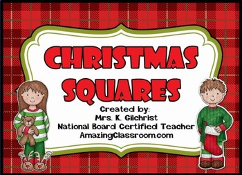 Preview of Christmas Squares Review Game Template - Promethean ActivInspire Flipchart