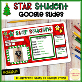 Christmas Star Student Google Slides Editable Student of t