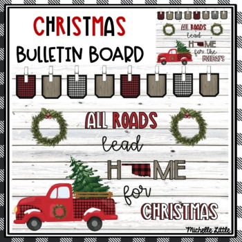 Christmas State Bulletin Board and Door Kit by Michelle Little | TPT