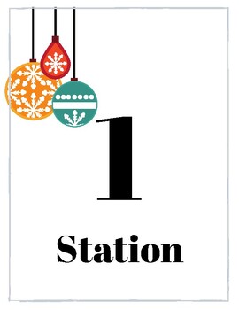 Preview of Christmas Station Numbers