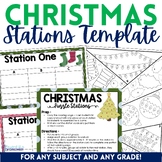 Christmas Stations | Centers - Editable Holiday Activity Template